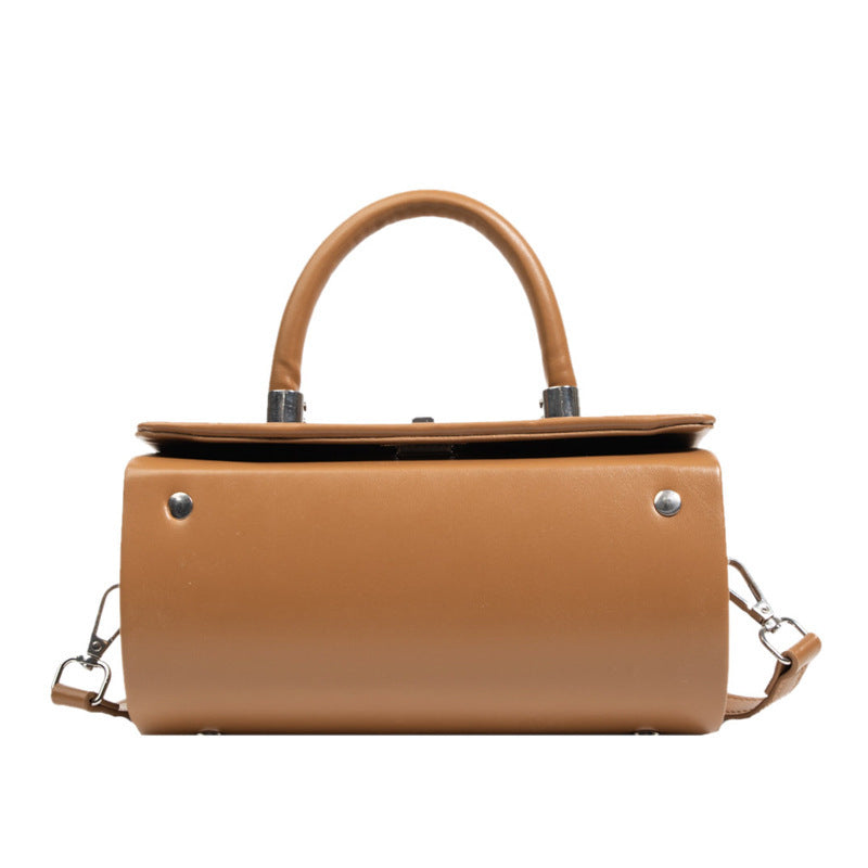Women's French Minority Solid Color Simple Portable Western Shoulder Bags