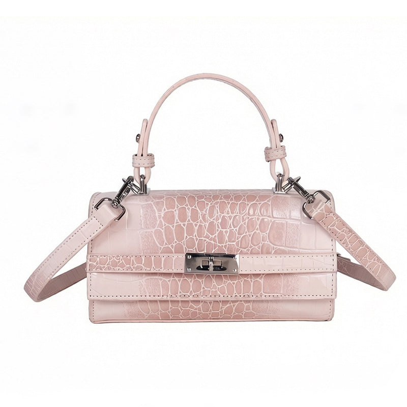 Women's Advanced Texture Fashion Crocodile Pattern Kelly Portable Pouch Trendy Bags