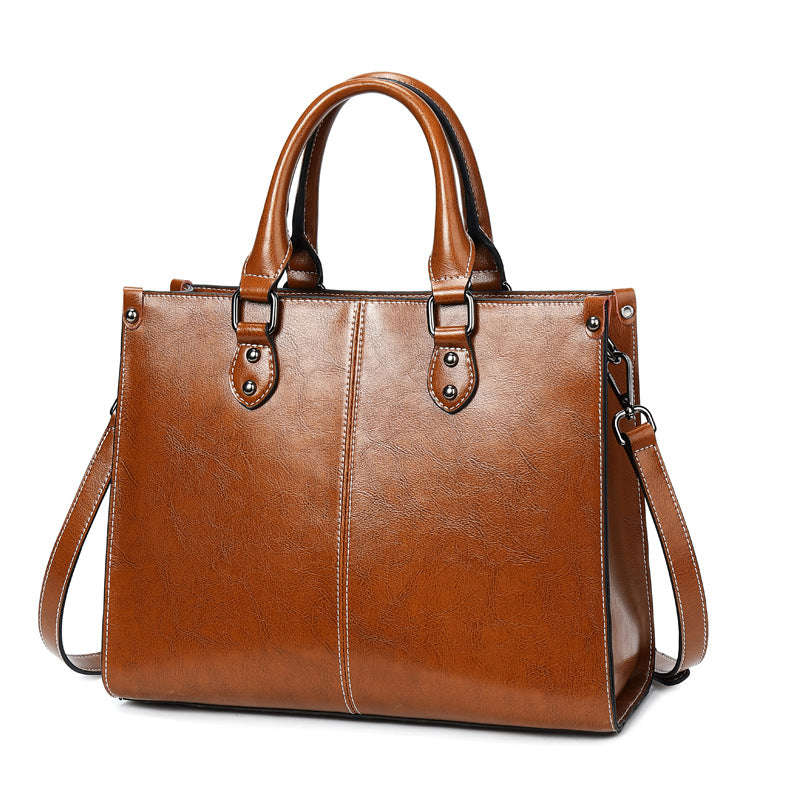 Women's Retro Large Capacity Commuter Business Computer Tote Bags
