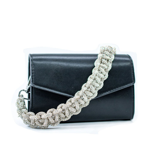 Rhinestone With Handmade Crystal Woven Mini Shiny Bags