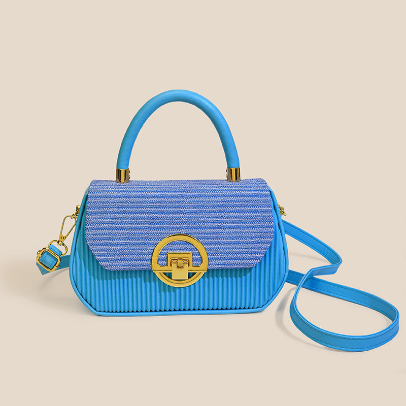 Women's High-grade Portable Korean Trendy Patchwork Box Women's Messenger Bag