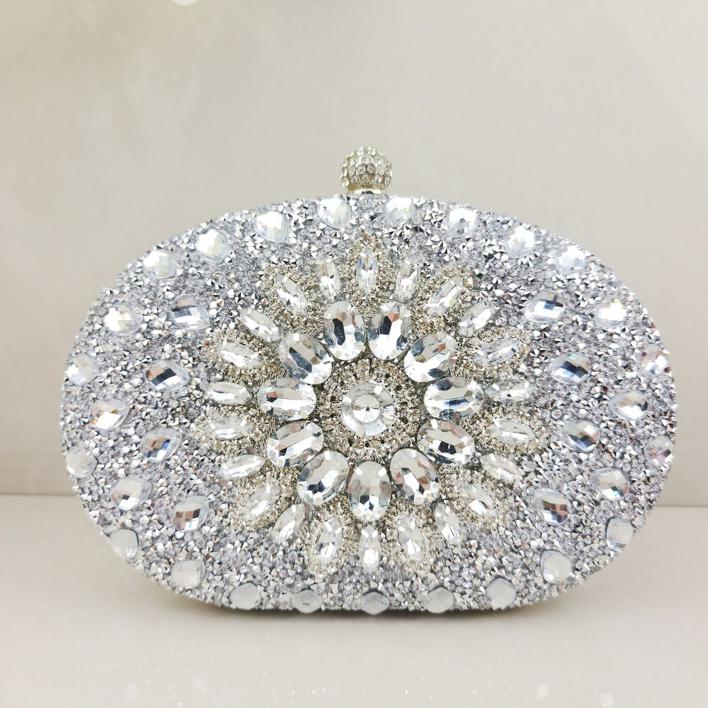 Diamond Texture Dress Banquet Party Match Metal Bags