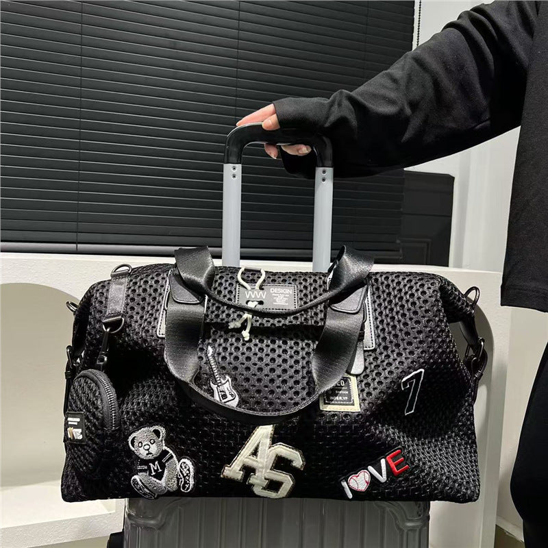 Women's Fashion Net Face Mask Cloth Nylon Women's Shoulder Bag
