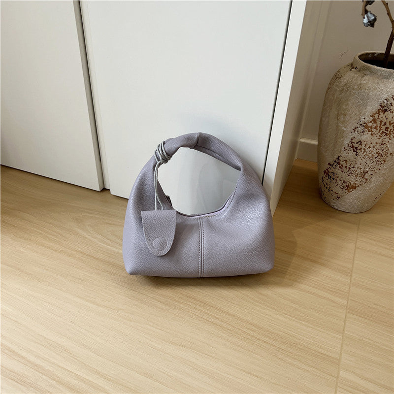 Cabinet Retro Simple Lychee Pattern Korean Style Fashion Soft Leather Leisure Backpack
