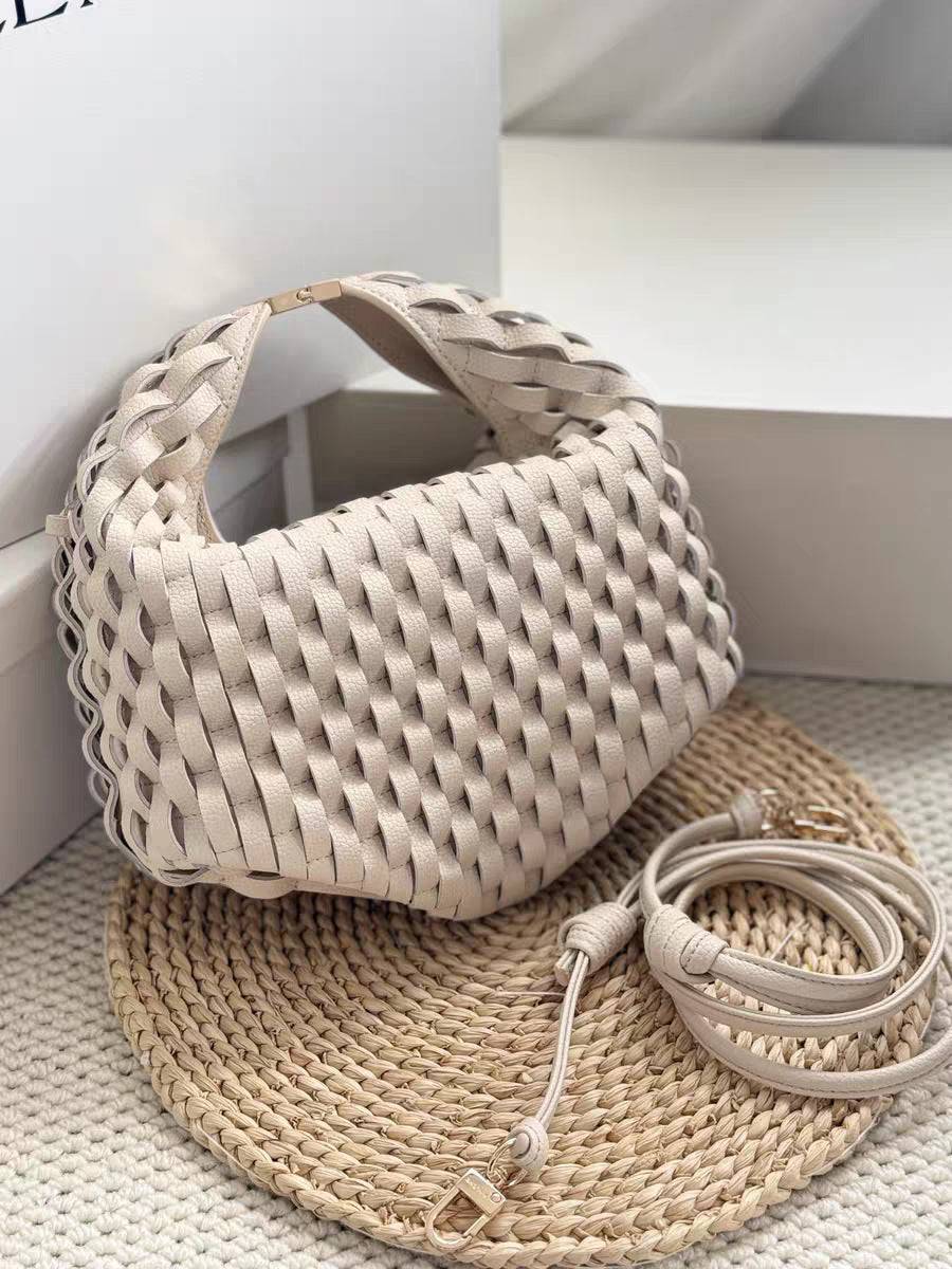 Women's Quality French Woven Genuine Leather Fashion Women's Handbag