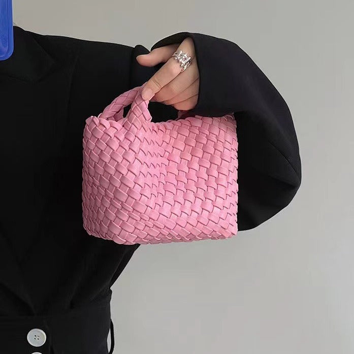 Women's High-grade Woven Handmade Mini Portable Vegetable Basket Women's Shoulder Bag