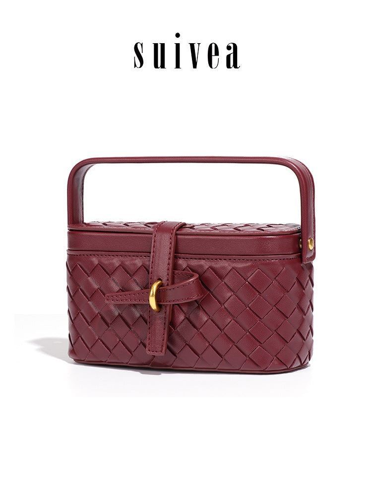 Glamorous Comfortable Woven Retro Box High-grade Women's Handbag