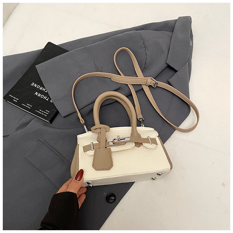 Women's Spring High-grade Contrast Color Portable Platinum Pouch Women's Messenger Bag