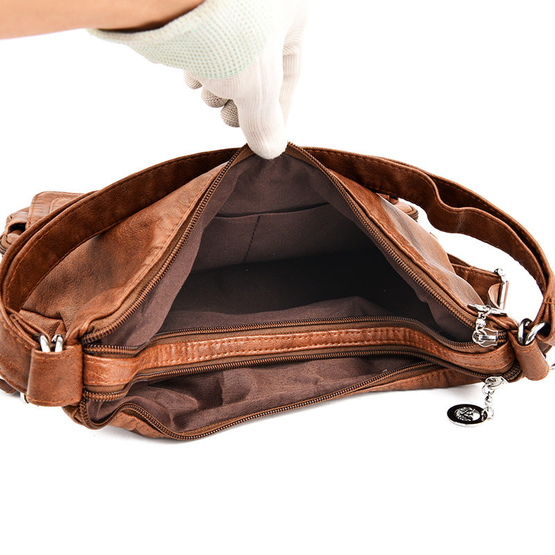 Women's Mother Large Capacity Soft Leather Shopping Women's Shoulder Bag