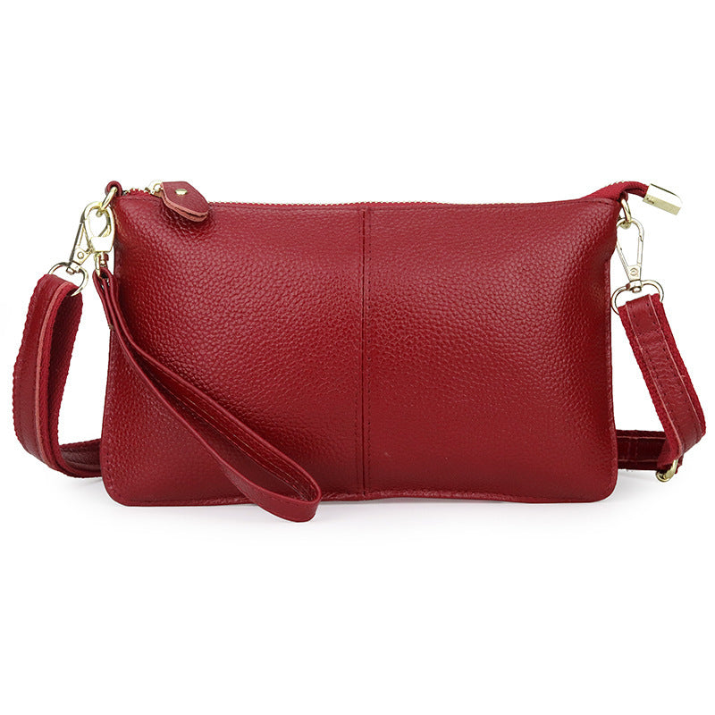 Women's Cowhide Fashion Clutch Soft Leather Women's Messenger Bag