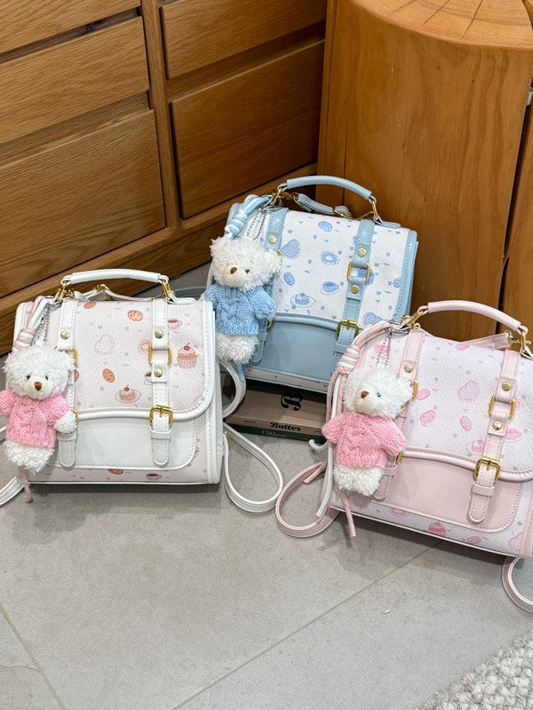 Trendy Women's Preppy Style Bear Fashion Backpacks
