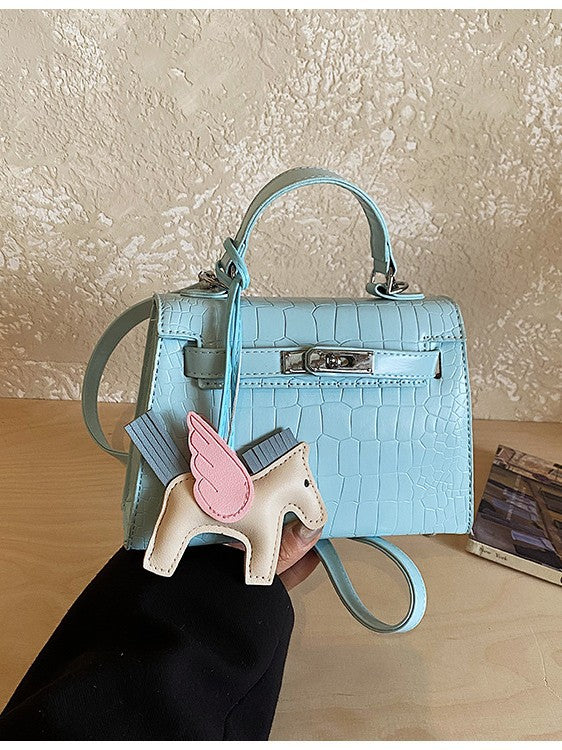 Women's High-grade Stone Pattern Latch Fashion Retro Small Square Bag