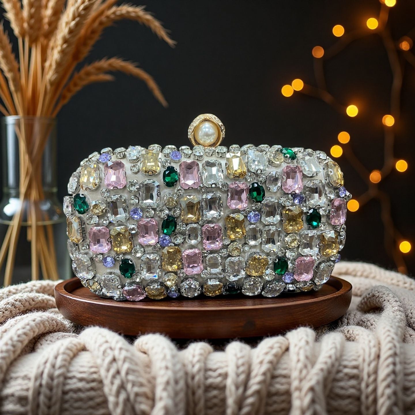 Colorful Rhinestone Shiny Dinner Diamond Banquet Evening Bags