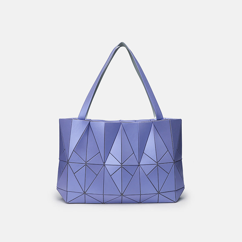 Women's Fashion Rhombus Simple Lotus Leaf Women's Shoulder Bag