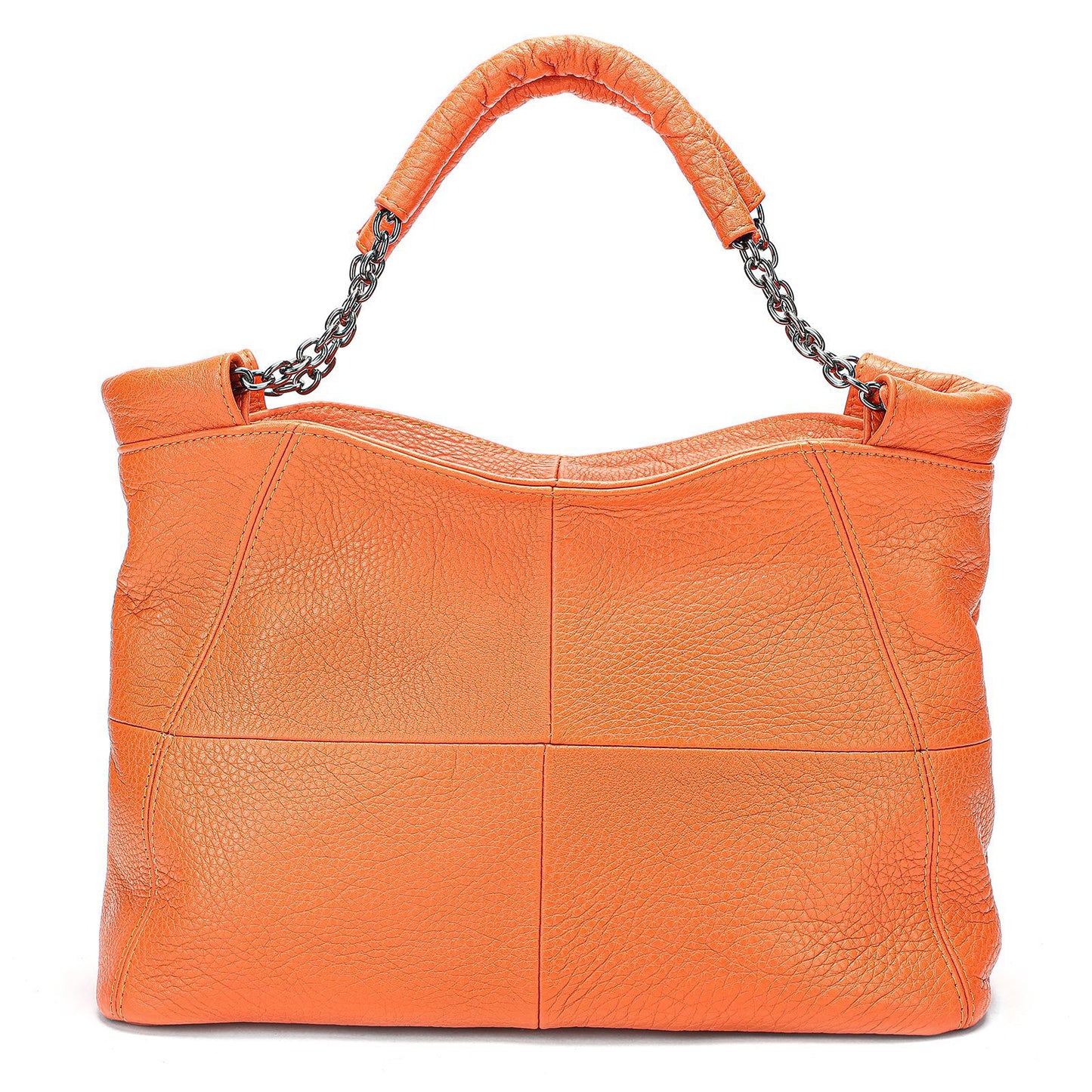 Women's Leather Portable Retro First Layer Cowhide Underarm Chain Bags