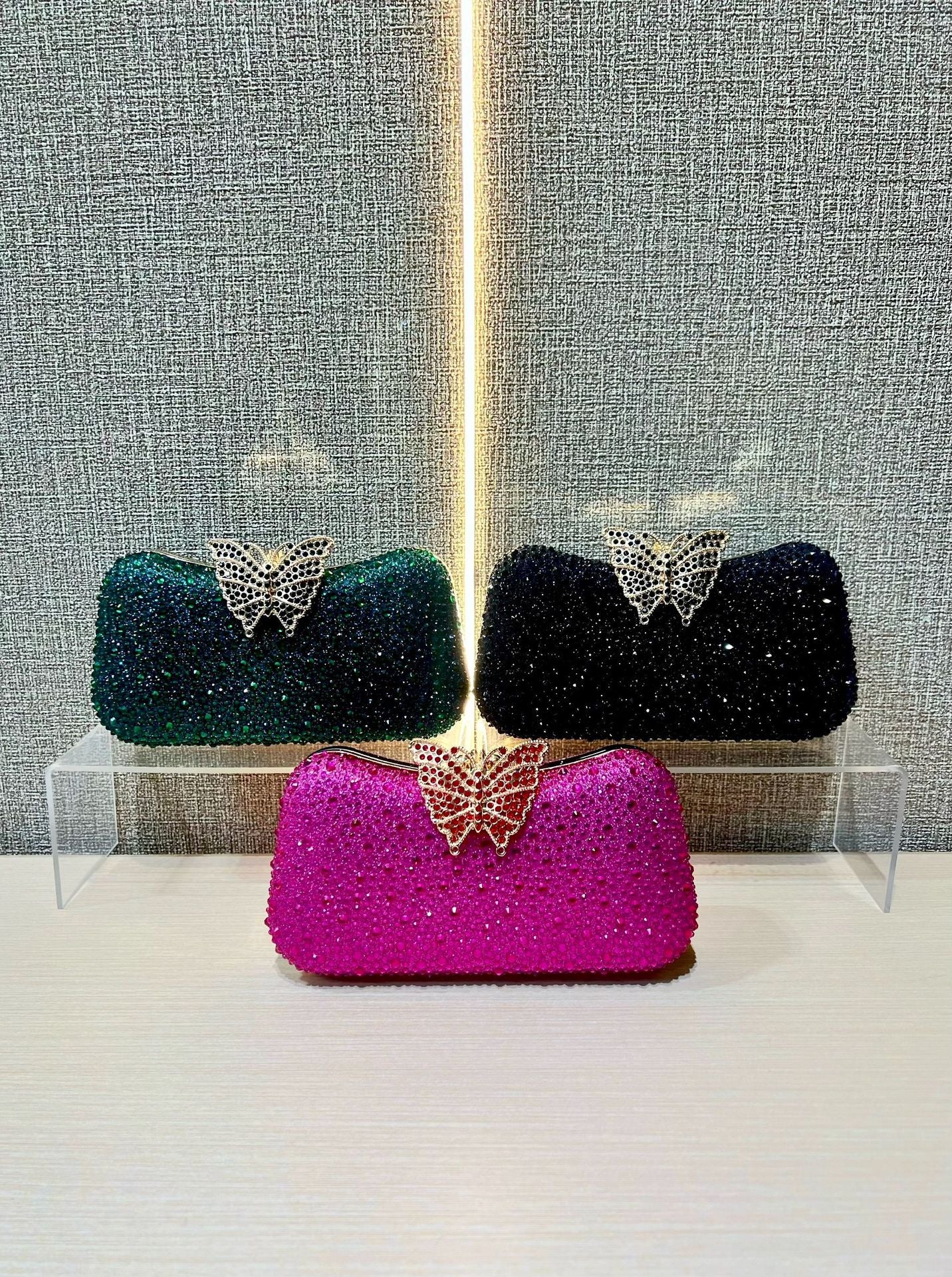 Women's Elegant Diamond Fashion Clutch Exquisite Chain Dinner Bag