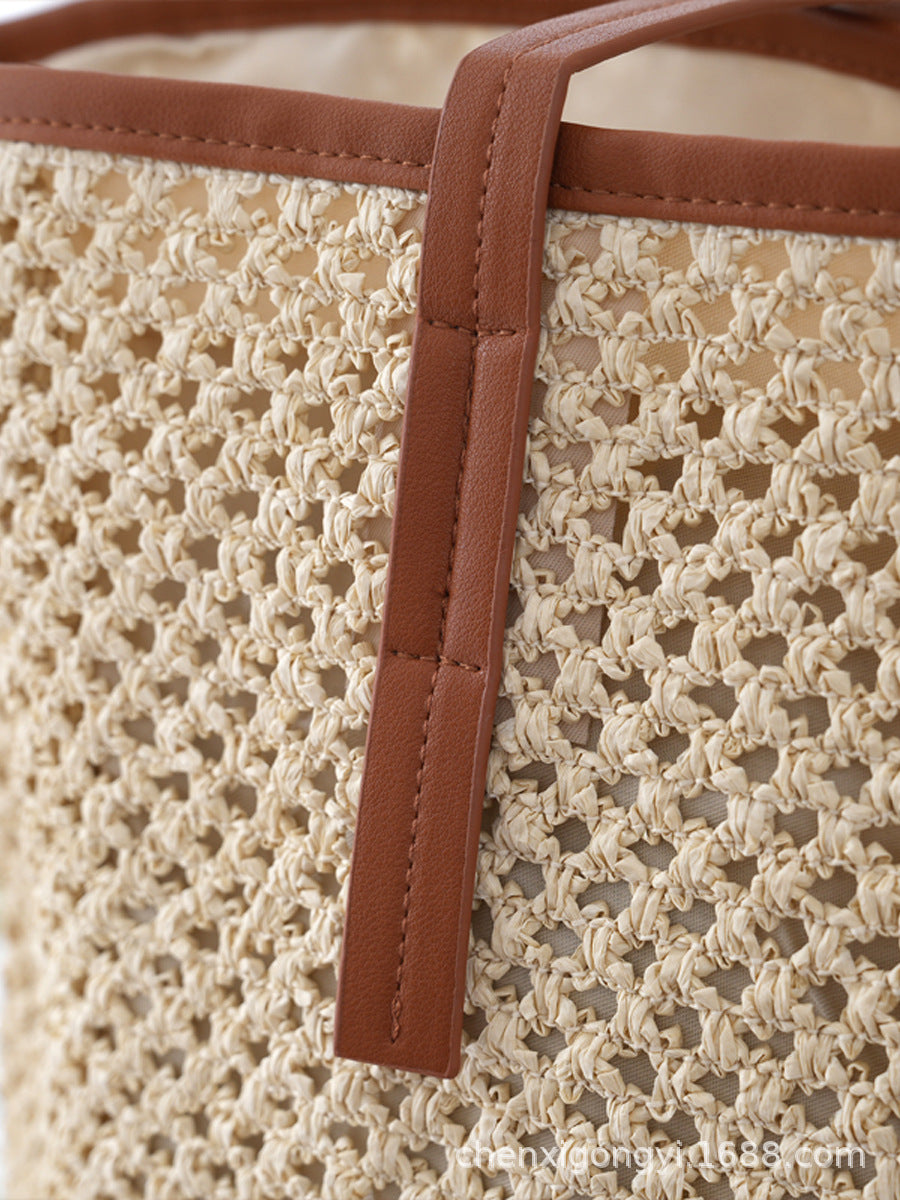 Women's Plaited Large Capacity Niche Woven Western Style Holiday Women's Shoulder Bag