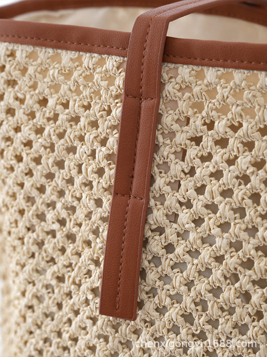 Women's Plaited Large Capacity Niche Woven Western Style Holiday Women's Shoulder Bag