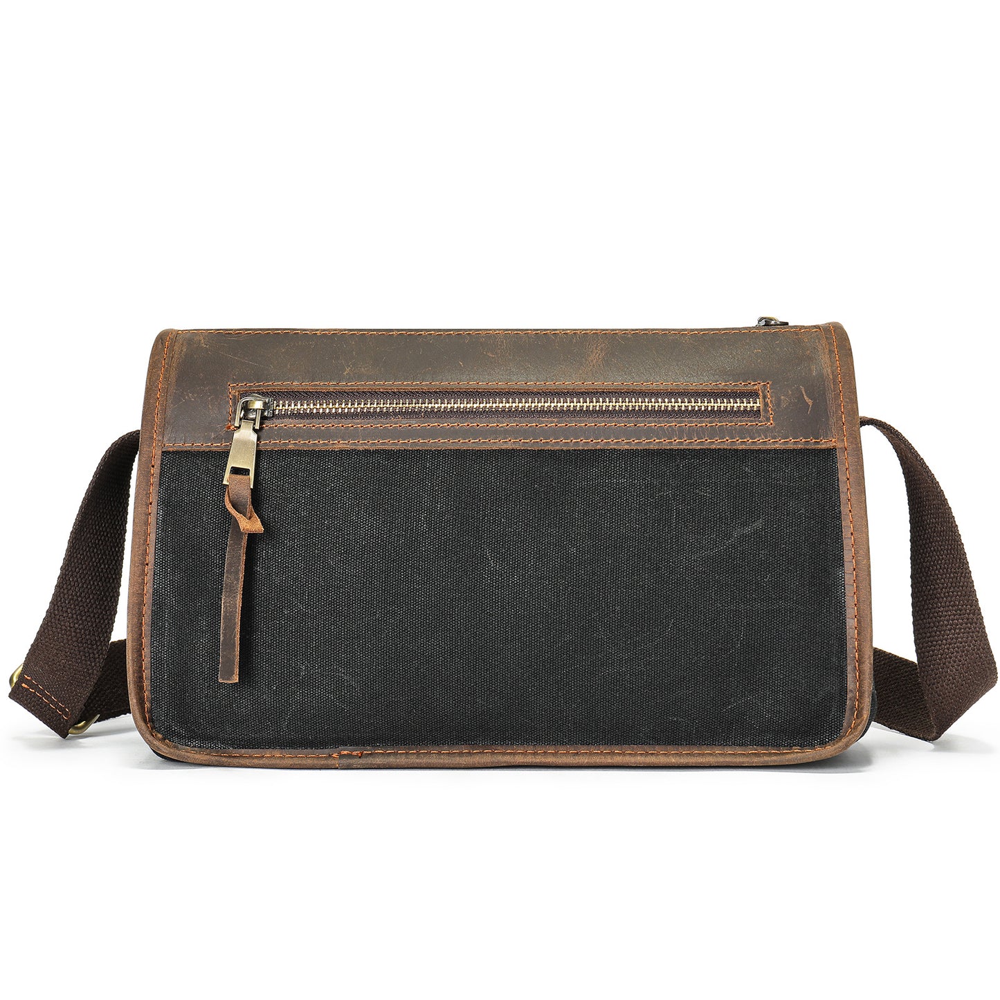 Men's Leather Fashion Crazy Horse First Layer Cowhide Men's Shoulder Bag