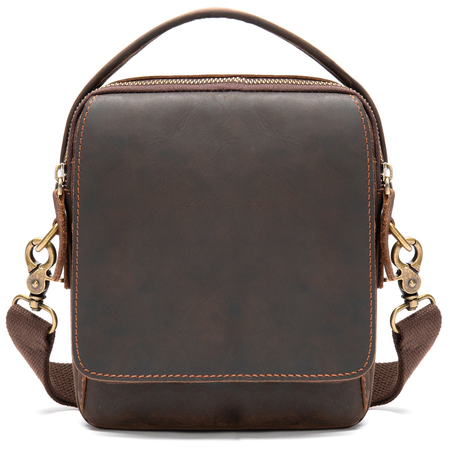 Men's Leather Fashion Crazy Horse First Layer Cowhide Men's Shoulder Bag