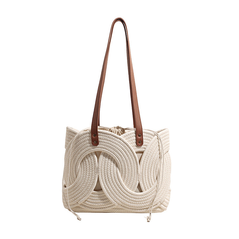 Woven Personality Underarm French Good-looking Idle Style Women's Shoulder Bag