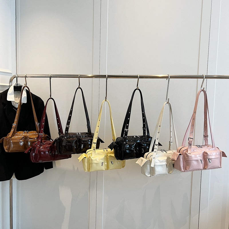 Women's Textured Large Capacity Commuter Fashion Pillow Spring Bags