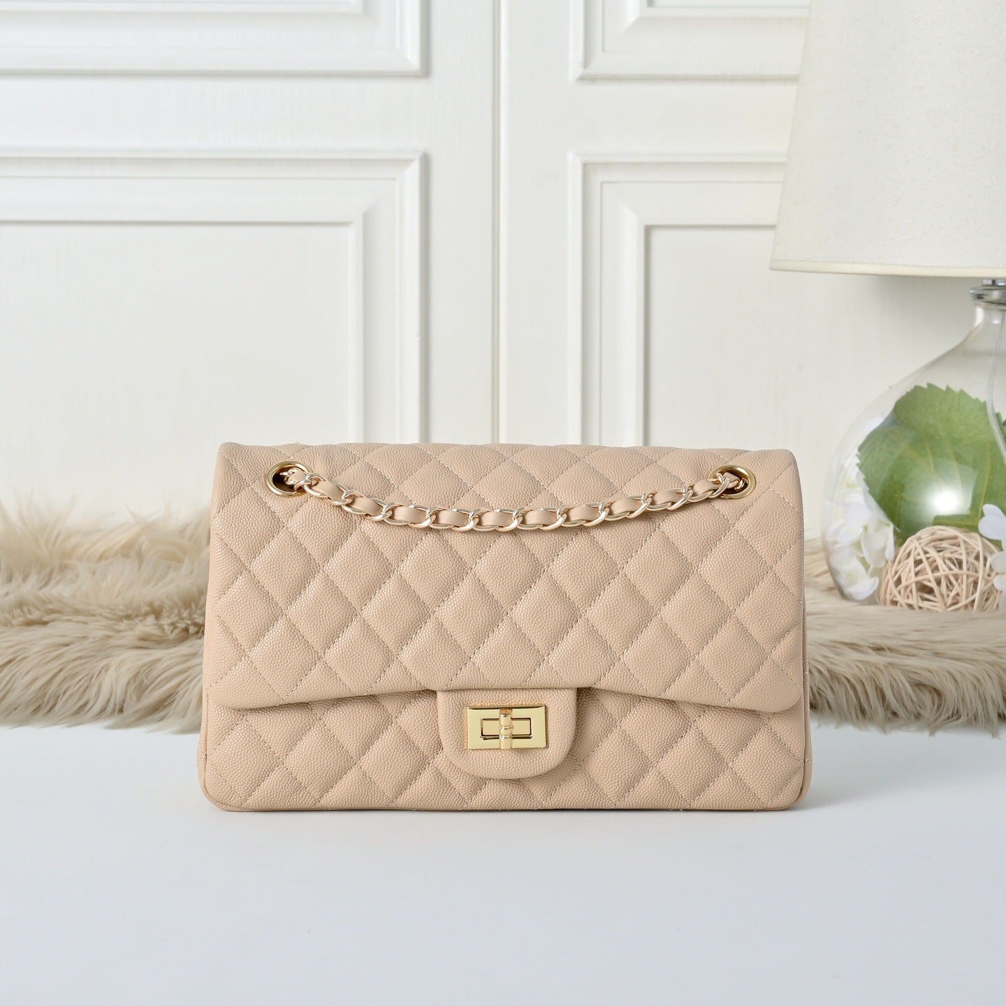 Women's Caviar Cowhide Rhombus Chain Portable Fashion Women's Shoulder Bag