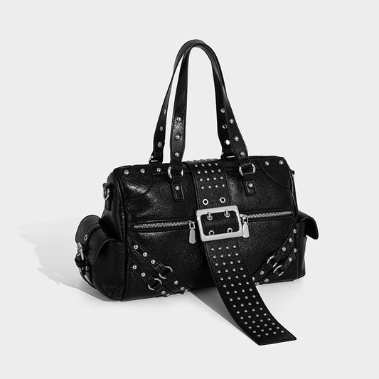 Women's Capacity Punk Rivet Fashion Temperament Leisure Women's Shoulder Bag