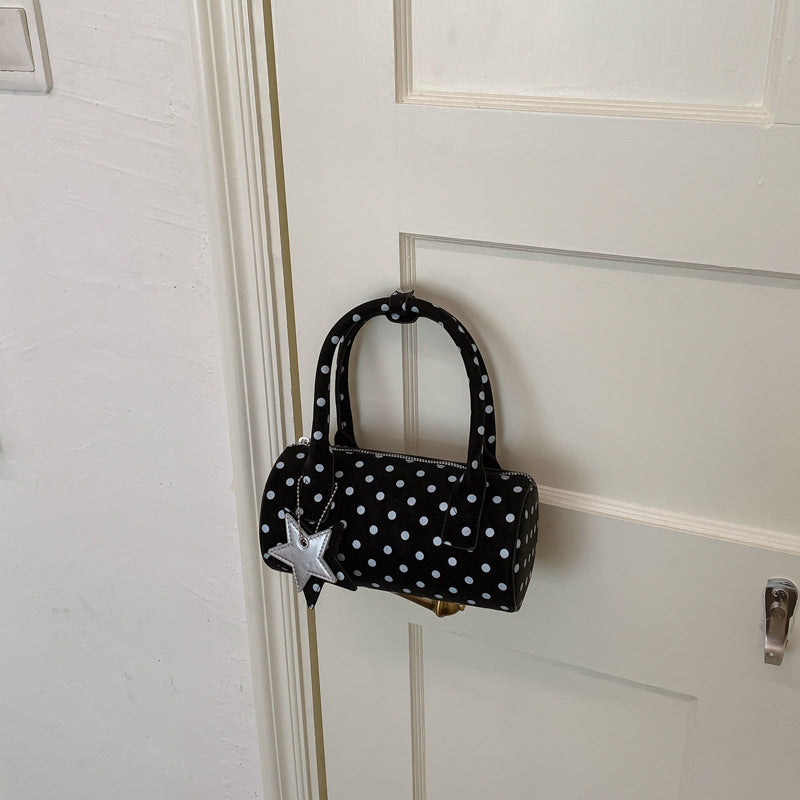 Women's Spring Fashion Carrying Polka Dot Printed Pillow Women's Messenger Bag