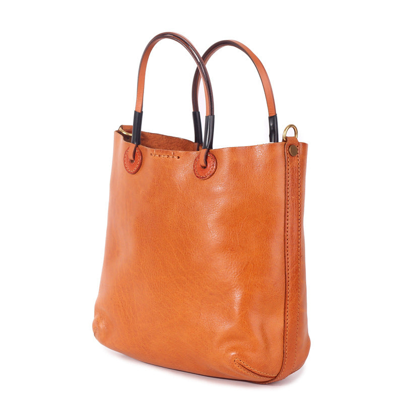 Women's First Layer Vegetable Tanning Leather Retro Artistic Niche Bags