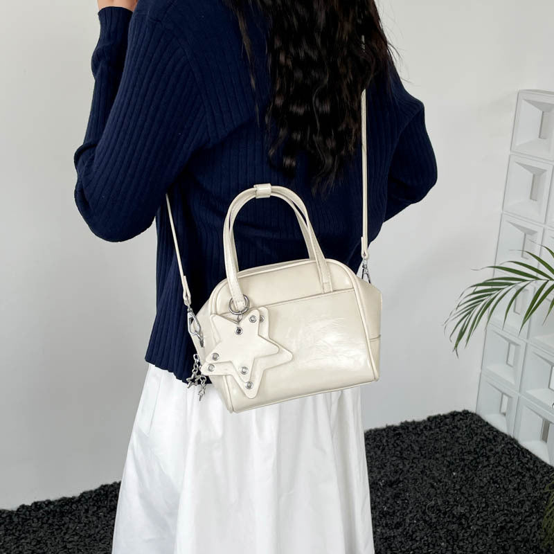 Women's Retro Oil Wax Skin Minority Summer Small Square Bag