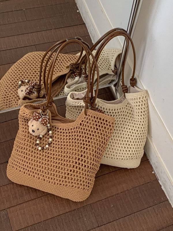 Spring Large Capacity Straw Woven Beach Tote Bag