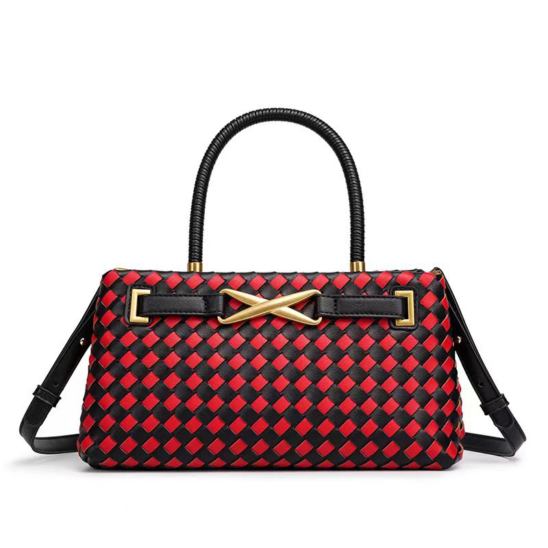 Women's Woven Retro Commuter Trendy Fashion Horizontal Women's Shoulder Bag