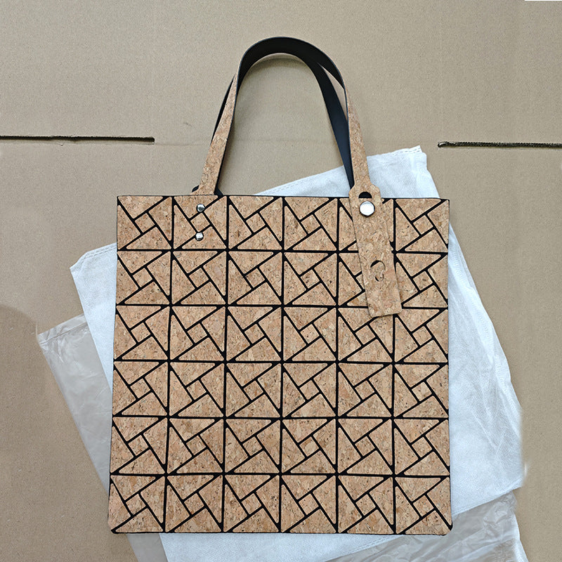 Women's Geometric High Sense Underarm Fashion Pleated Folding Tote Bag