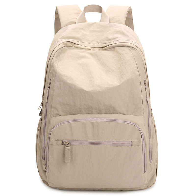 Women's & Men's Color Textured Niche Lightweight Large Capacity Leisure Backpack