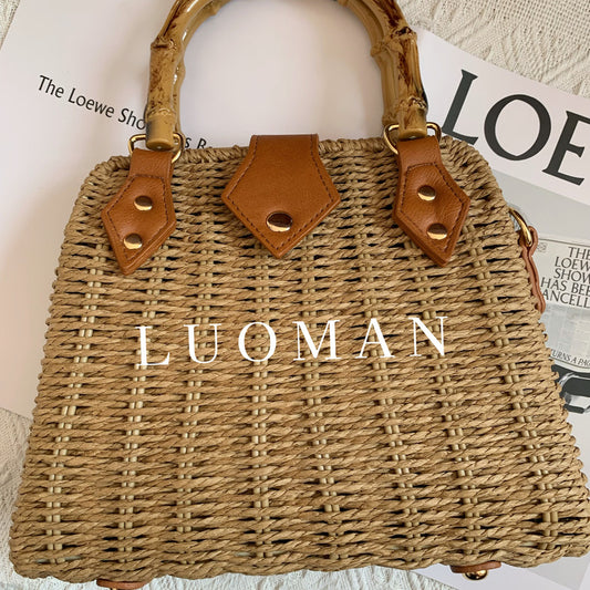 Women's Straw Paper String Woven Handmade One Mori Bags