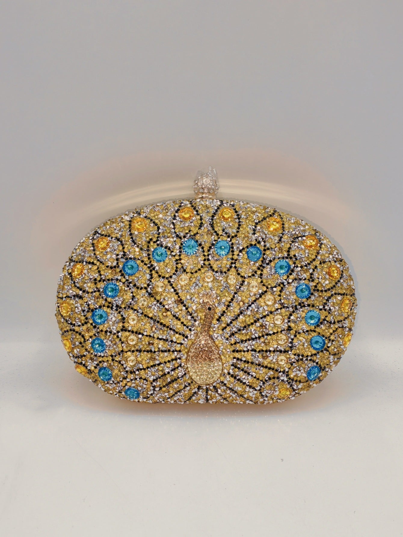 Shiny Round Clip Bridal With Chain Handbags