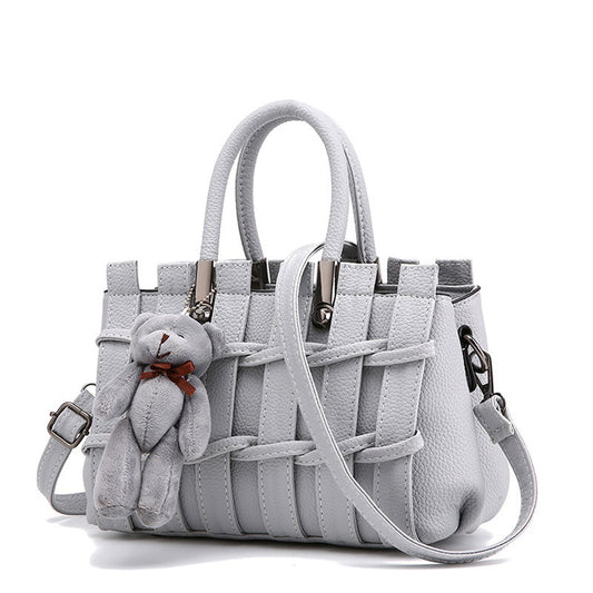 Women's Leather Korean Style Trendy Woven Bags