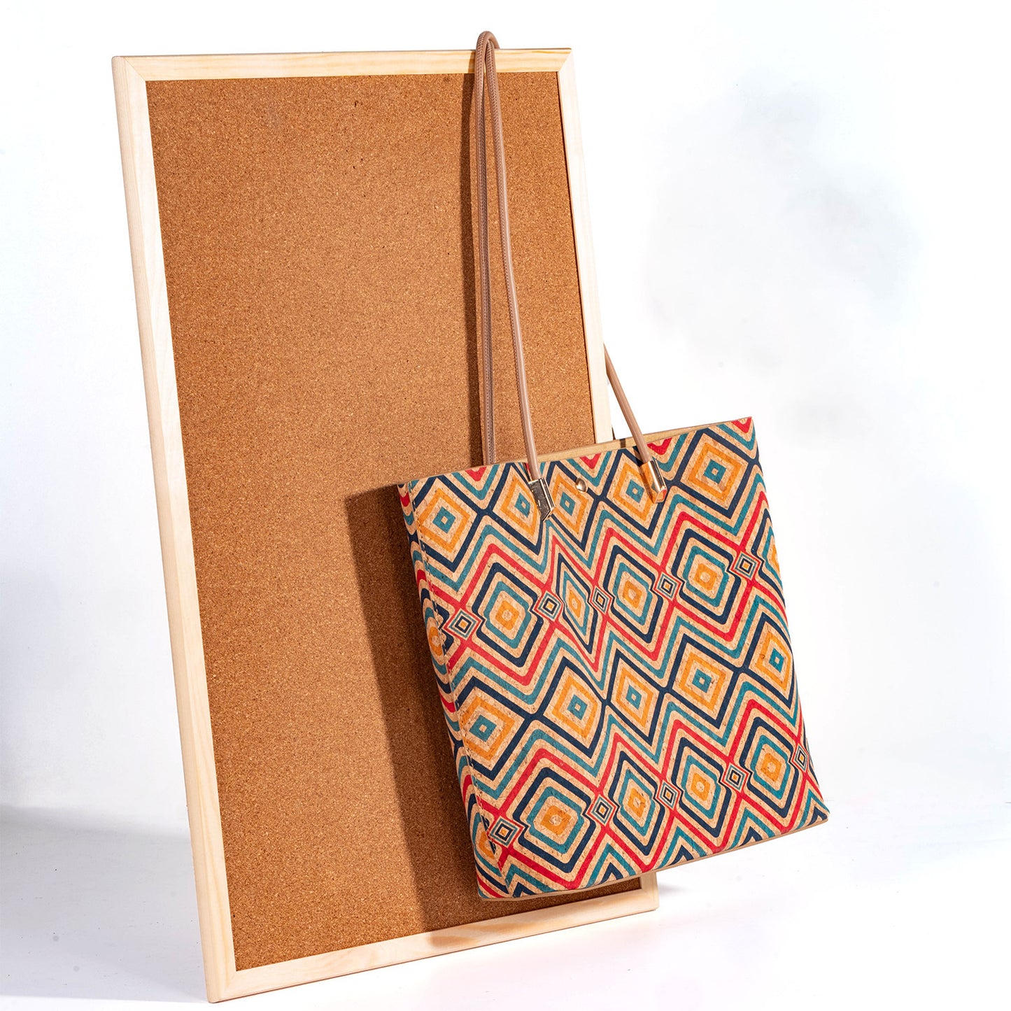 Women's Environmental Protection Bark Cork Wooden Lining Outside Bags