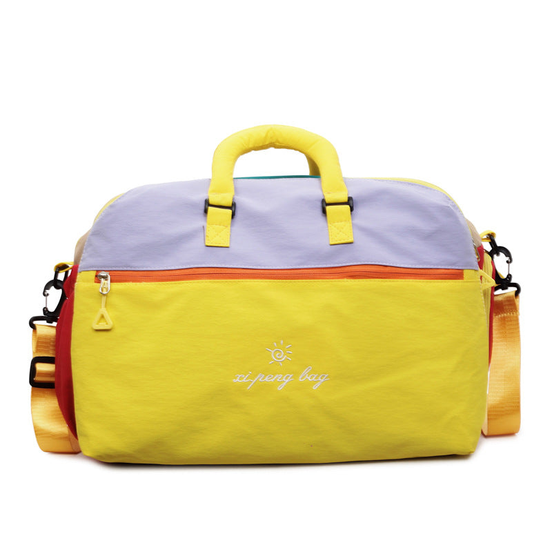 Dopamine Large Capacity Hand-held Contrast Color Boarding Lightweight Bags