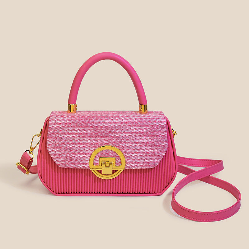 Women's High-grade Portable Korean Trendy Patchwork Box Women's Messenger Bag