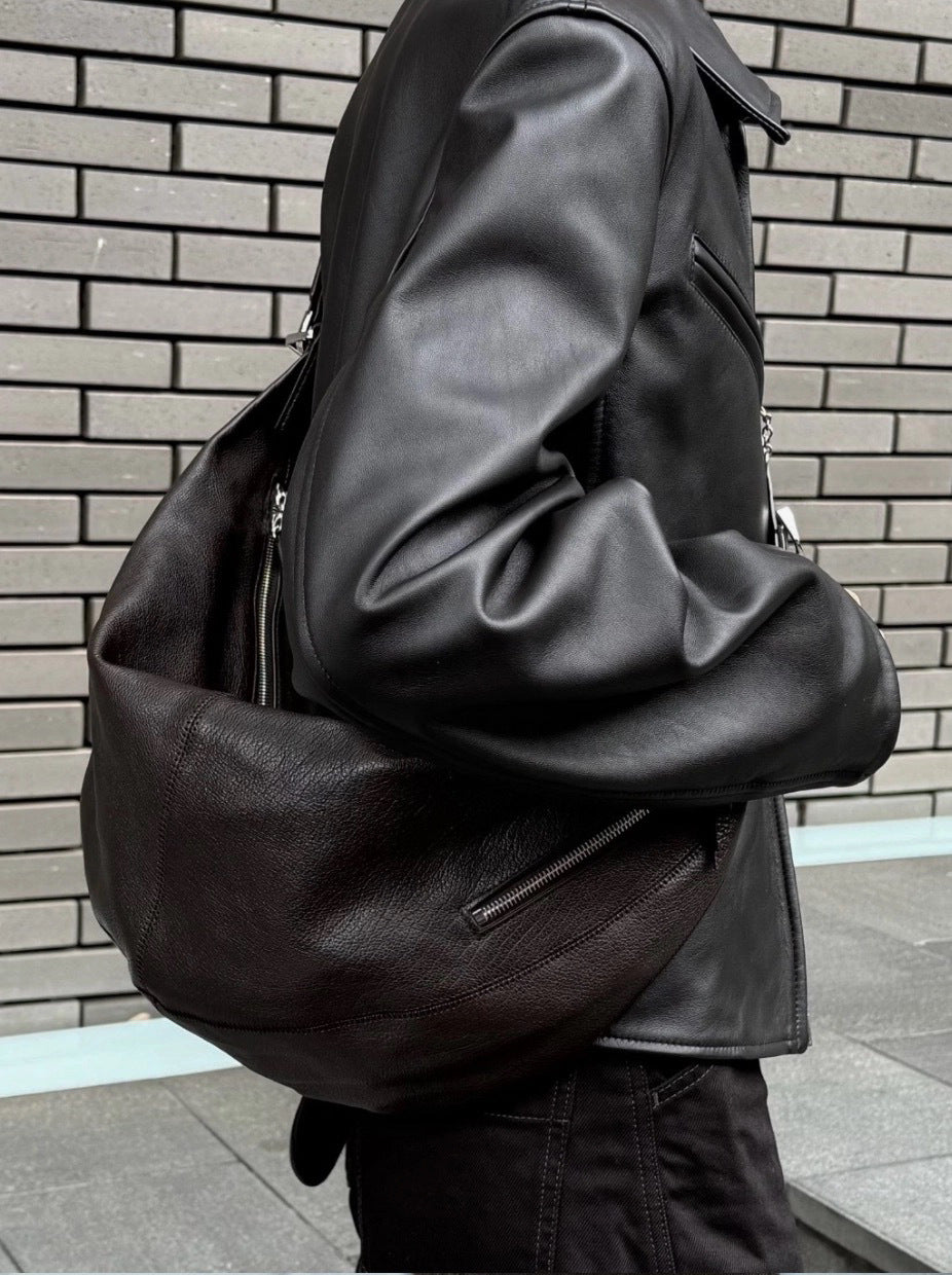 Niche Genuine Leather Quiver Underarm Croissant Cowhide Women's Messenger Bag