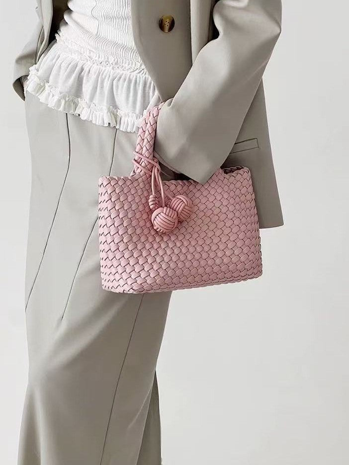 Women's Handmade Soft Leather Woven Unique Design Fashionable Women's Handbag