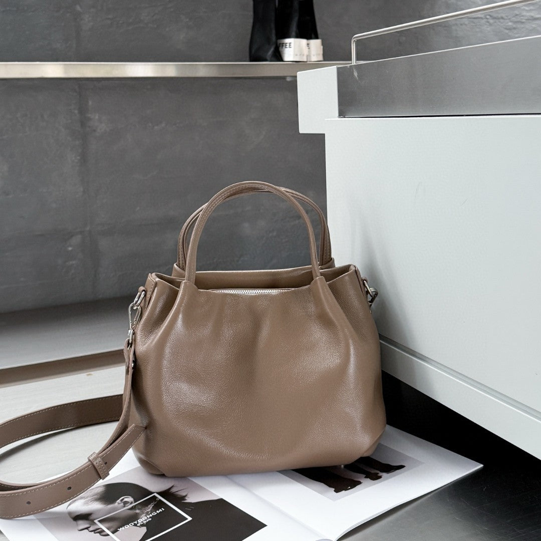 Women's Leather First Layer Cowhide Large Capacity Bags