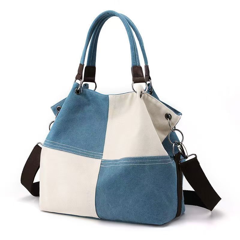 Women's Stitching Contrast Color Large Capacity Fashion Women's Messenger Bag
