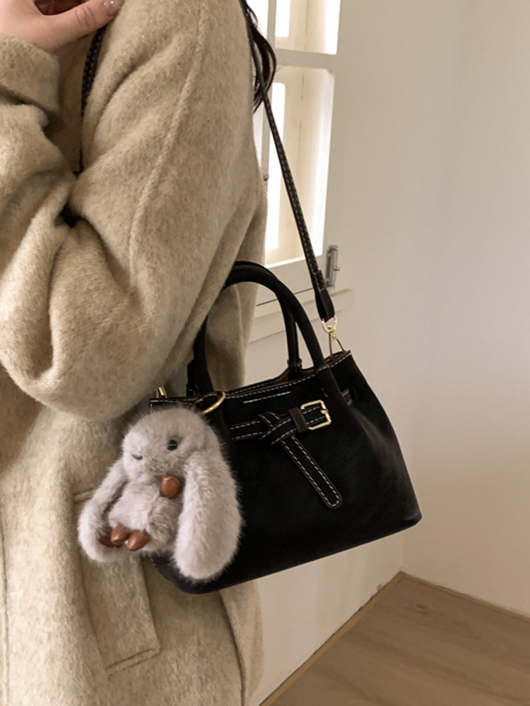 Pretty Women's Retro Simple Fashion Textured Women's Shoulder Bag