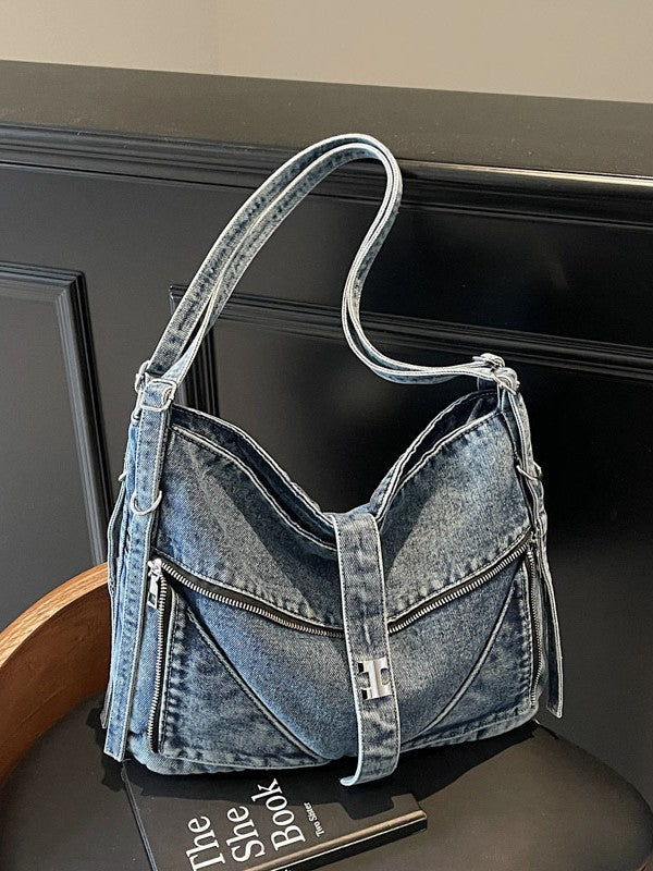 Women's Denim Large Capacity Summer Versatile Class Women's Messenger Bag