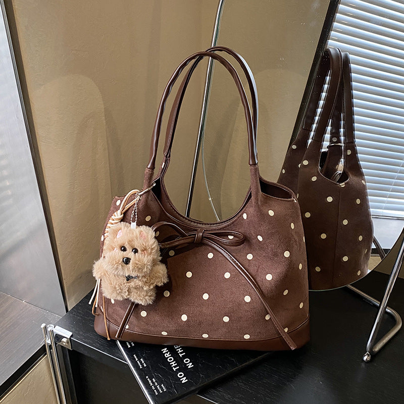 Women's Retro Autumn Korean Fashion Polka Dot Women's Shoulder Bag
