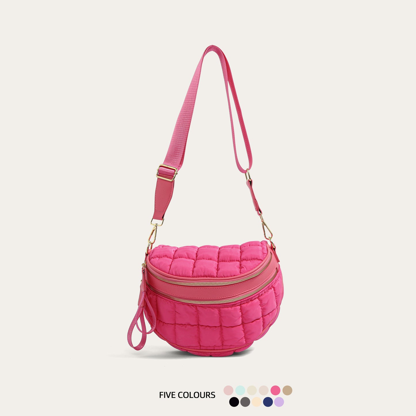 Women's Capacity Rhombus Portable Puff Cloud Double Women's Shoulder Bag