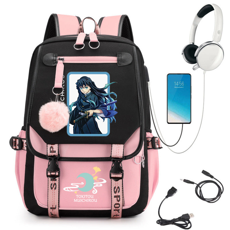 No Hours Transparent High University Style Large College Student Schoolbag